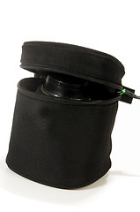 Image showing wide angle camera lens in padded lens case