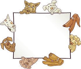 Image showing frame with dogs