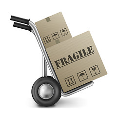 Image showing fragile cardboard box