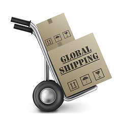 Image showing global shipping international trade
