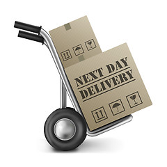 Image showing next day delivery hand truck