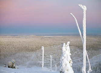 Image showing winter sunset landscape