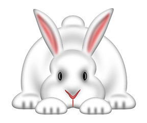 Image showing White Easter Bunny Isolated White Background