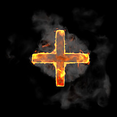 Image showing Burning and flame font plus symbol