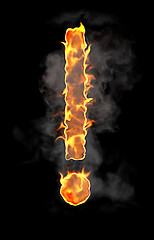 Image showing Burning and flame font wow point