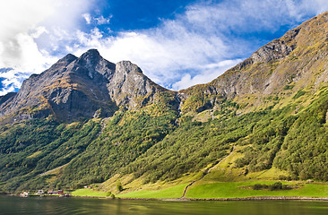 Image showing Fjords in Norway and Scandinavian nature