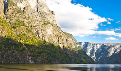 Image showing Sognefjord in Norway: Hills and sky