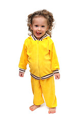 Image showing cute little girl in yellow