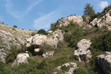 Image showing Rocky hill landscape 