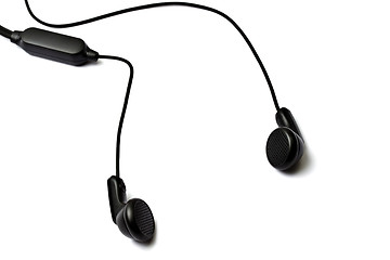 Image showing earphones isolated on white 