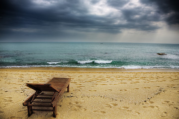 Image showing stormy beach