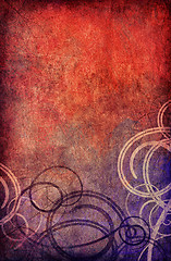 Image showing swirls on old paper background