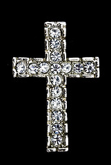 Image showing diamond cross necklace 