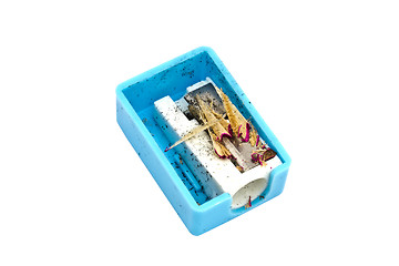 Image showing Blue pencil sharpener 