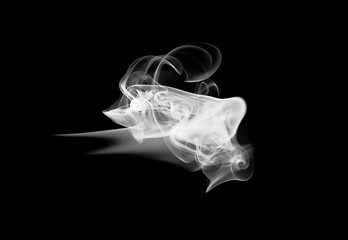 Image showing Abstract fume shapes on black