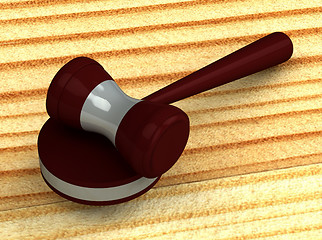 Image showing 3d judge gavel