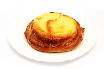 Image showing fresh bake roll with a cottage cheese