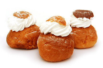 Image showing fresh bake rolls with a cream