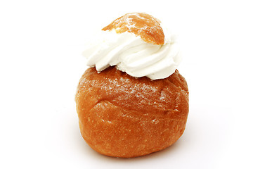 Image showing fresh bake roll with a cream