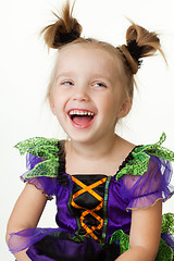 Image showing Young little girl laughing