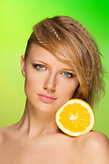 Image showing Beauty portrait with fruit