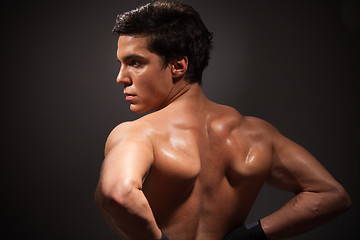 Image showing Back of a muscular man