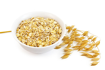 Image showing Oatmeal with oat stem