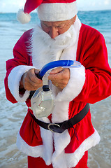 Image showing Santa claus on vacation