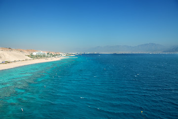 Image showing Panorama of Eilat beach