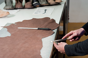 Image showing Leather manufacture