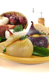 Image showing stuffed onions with goat cheese