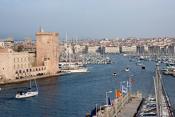 Image showing  	 Marseille, the marina.