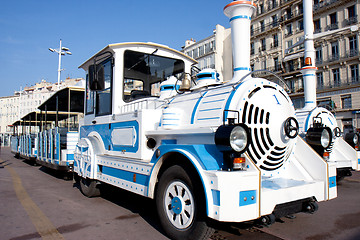 Image showing Small tourist train of Marseille