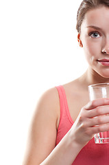 Image showing Woman drinking water