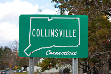 Image showing Collinsville Connecticut Road Sign