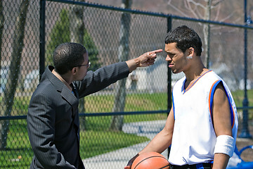 Image showing Angry Basketball Coach