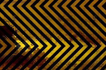 Image showing Grungy Hazard Stripes