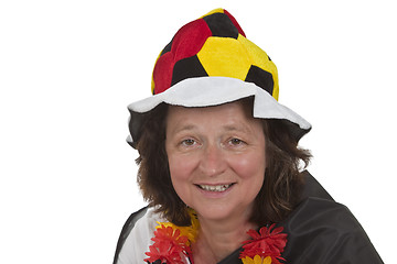 Image showing Female Soccer Fan