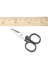 Image showing Scissors and measuring tape