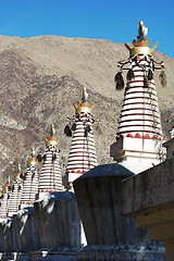 Image showing White stupa