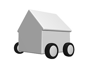 Image showing house on wheels