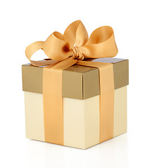 Image showing Gift Box with Gold Bow