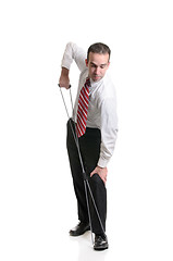 Image showing Resistance Band Stretching