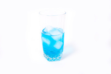 Image showing Glass with a drink and ice