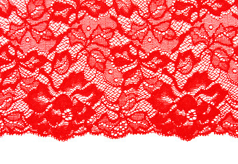 Image showing Decorative red lace