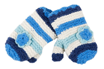 Image showing Warm knit gloves