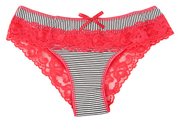 Image showing red lace panties for women