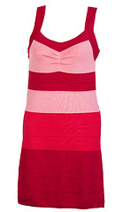 Image showing red knit striped dress