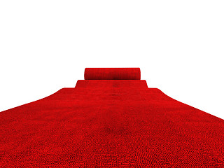 Image showing rolling red carpet