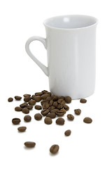 Image showing Cup and coffee grains